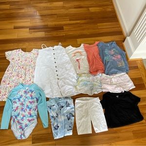 Bundle Lot of Girl Dress, Swimsuit, Shirt, Shorts